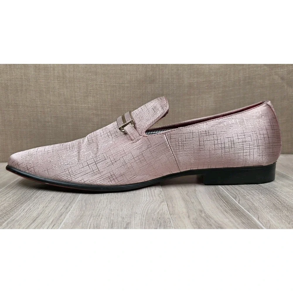 AM After Midnight Salmon Pink Slip‎ On Dress Shoes Men's Size 13M Prom Dance